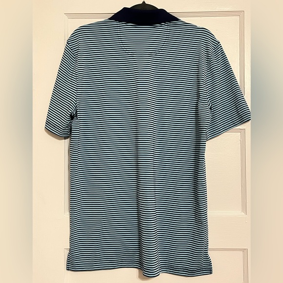 Mens BCG blue striped golf polo. Medium. Excellent used condition - Picture 3 of 4